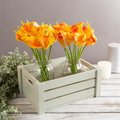 Pure Garden Pure Garden 50-LG1027 Artificial Calla-Lily with Stems-Real Touch Fake Flowers - Sunset Orange 50-LG1027